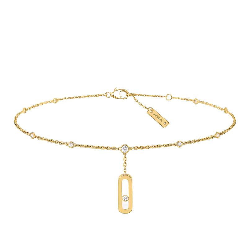 Messika 18kt Yellow Gold Pave Diamond Anklet